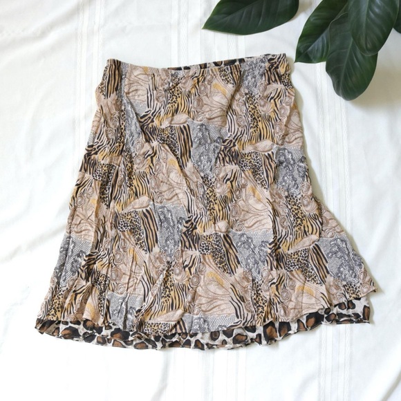 Reversible wild cat print skirt - Picture 2 of 9